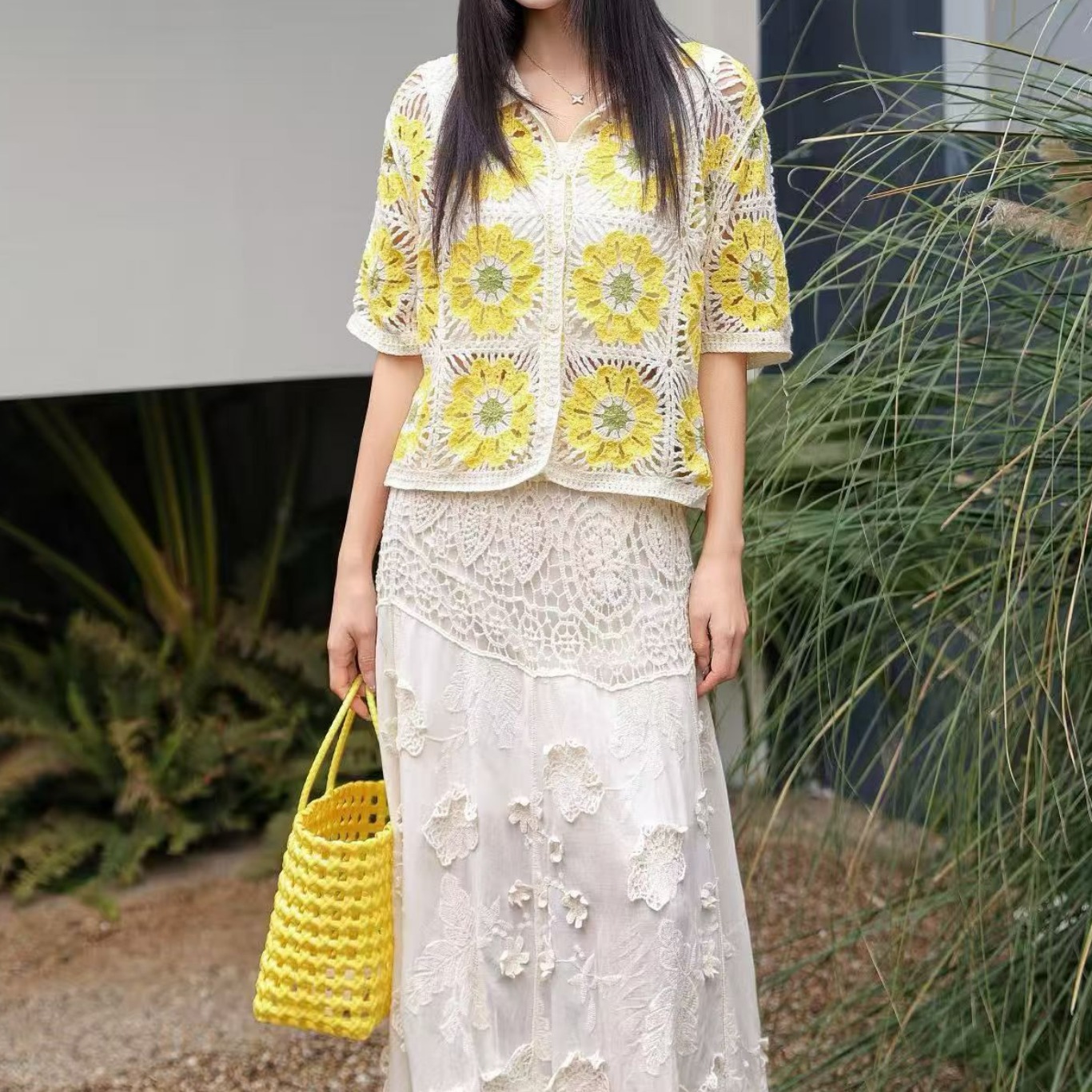 Granny Square Crochet Knit Pol - đánh giá và giá Sewing Jackets