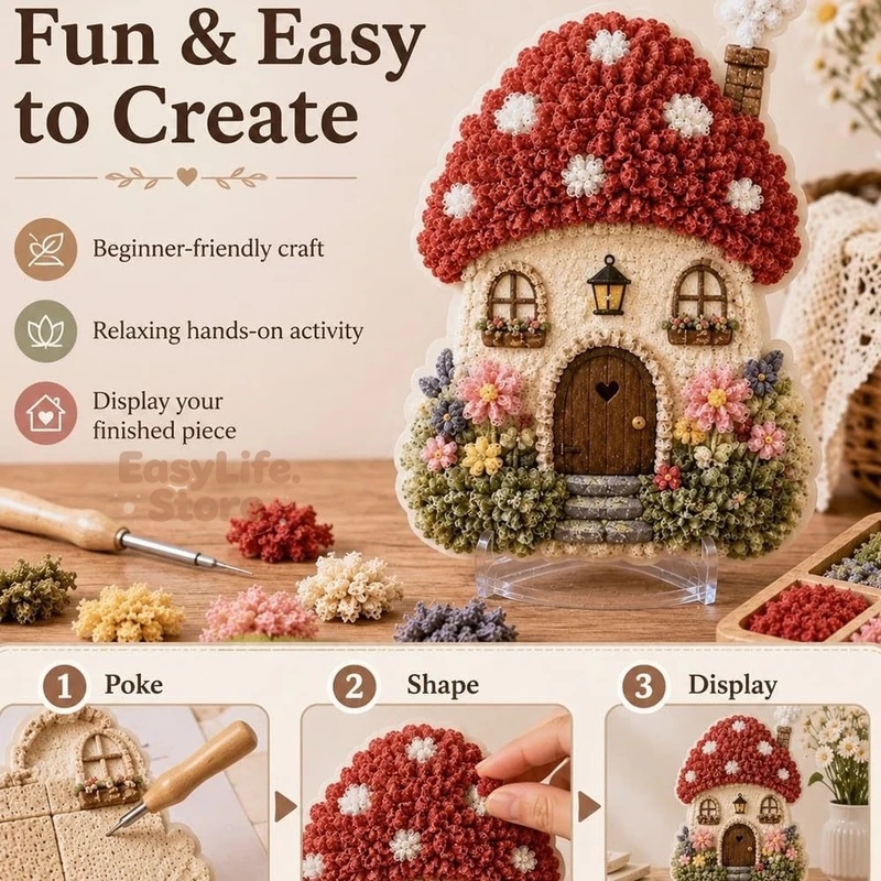 Whimsical Village 3D Fabric Po - đánh giá và giá Textile Sewing Techniques