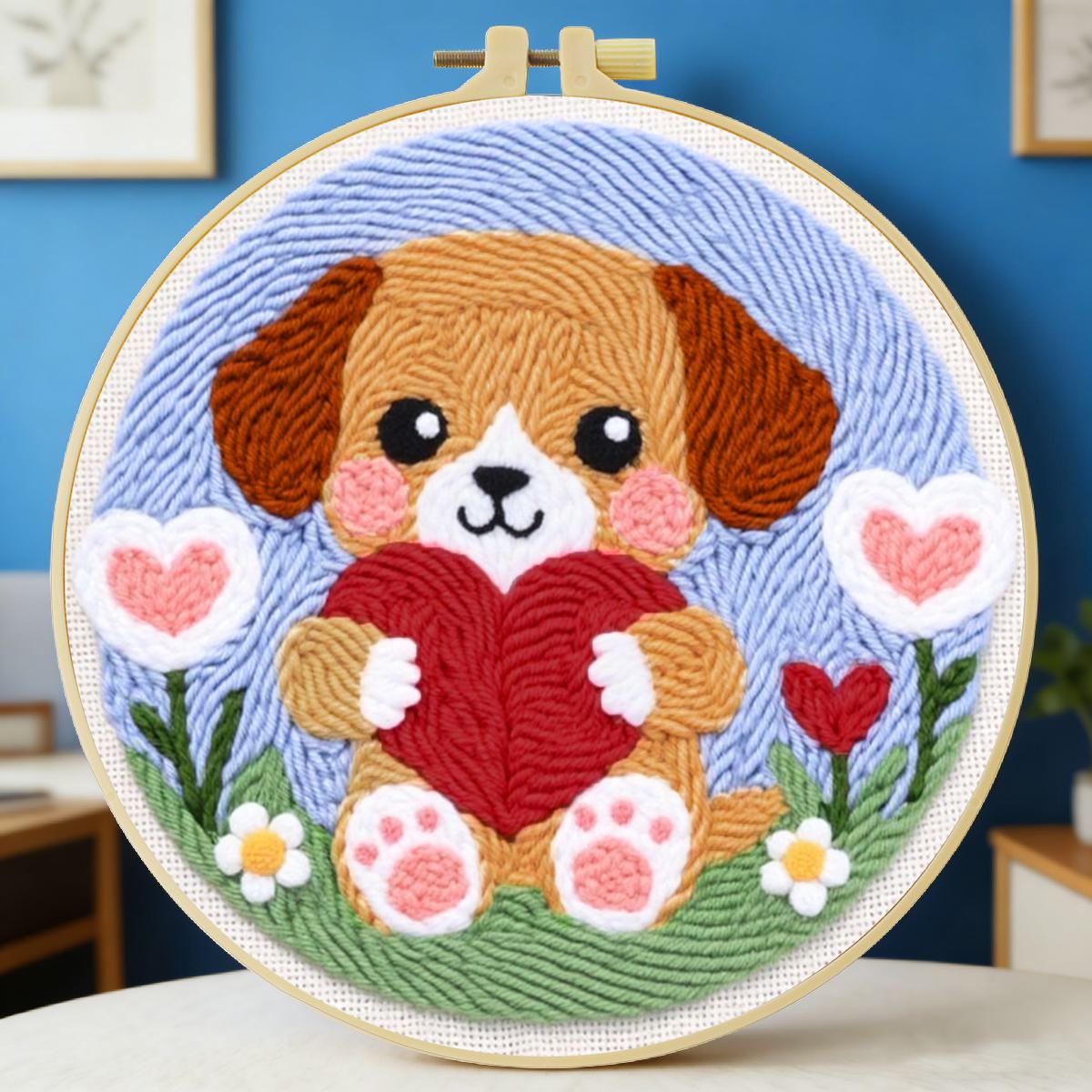 20X20CM/7.87inch Dog Punch Nee - đánh giá và giá Is Sewing Textile Art