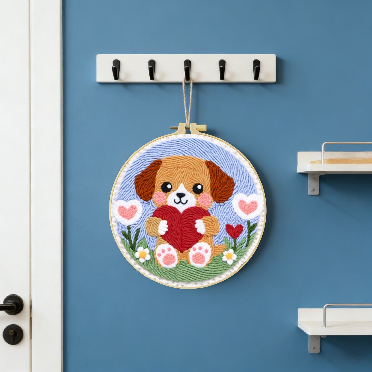 20X20CM/7.87inch Dog Punch Nee - đánh giá và giá Is Sewing Textile Art