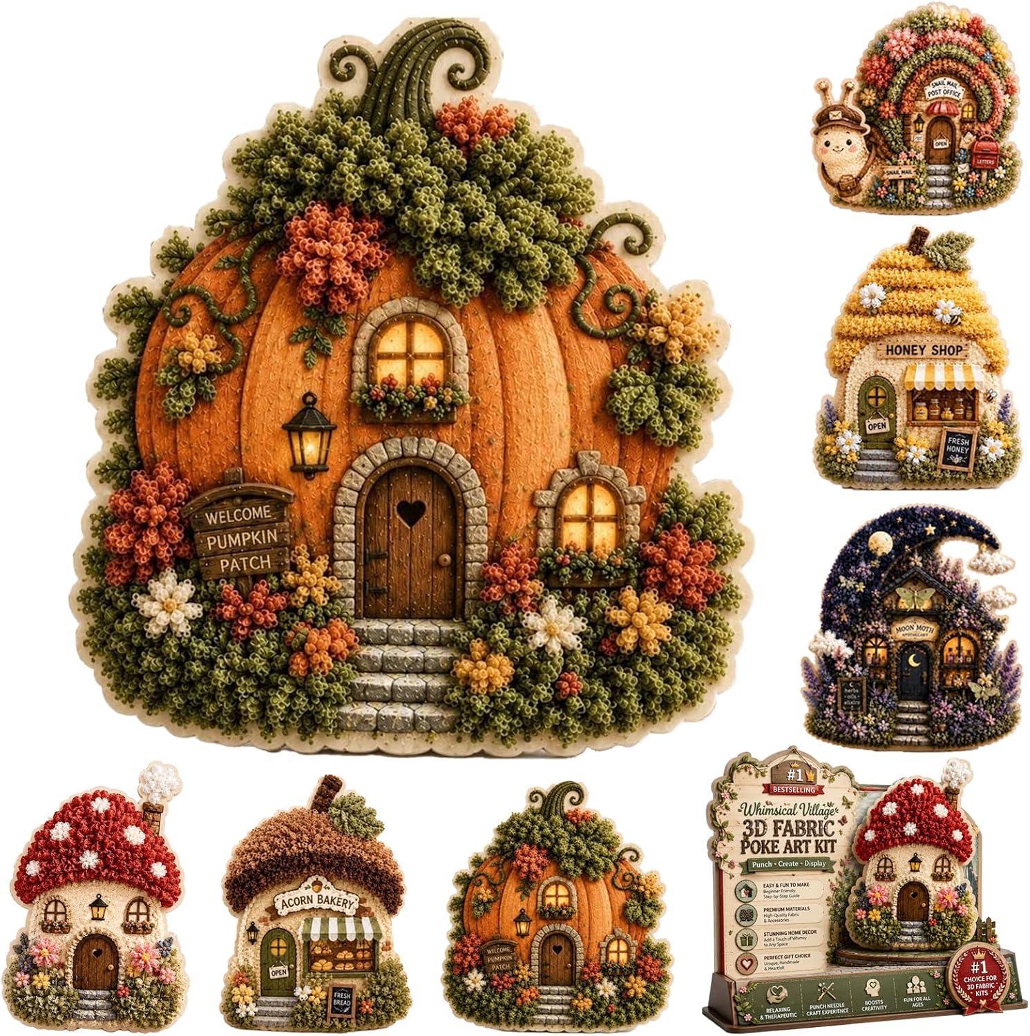 DIY 3D Fabric Poke Art Kit Whi - đánh giá và giá Is Sewing Textile Art
