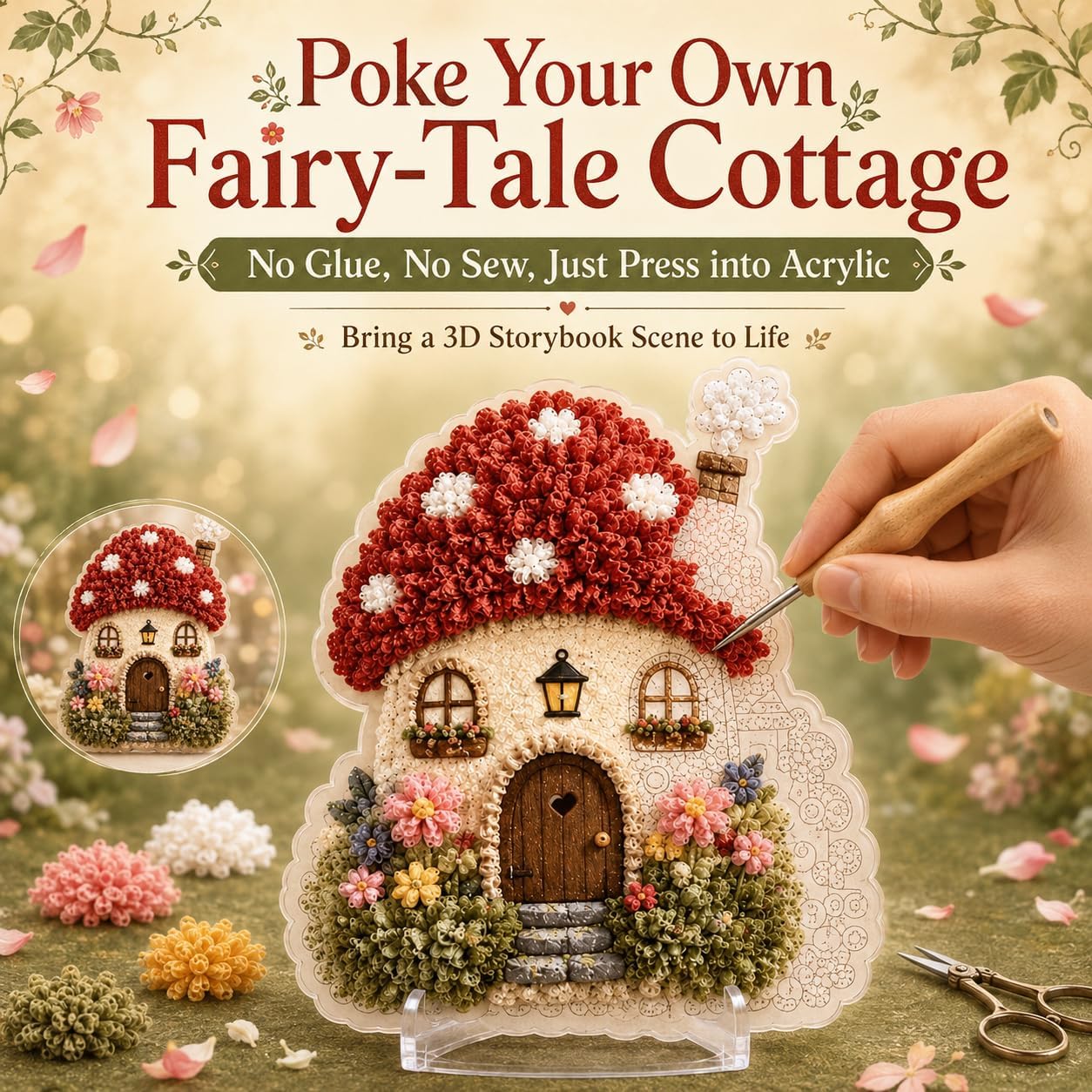 DIY 3D Fabric Poke Art Kit Whi - đánh giá và giá Is Sewing Textile Art