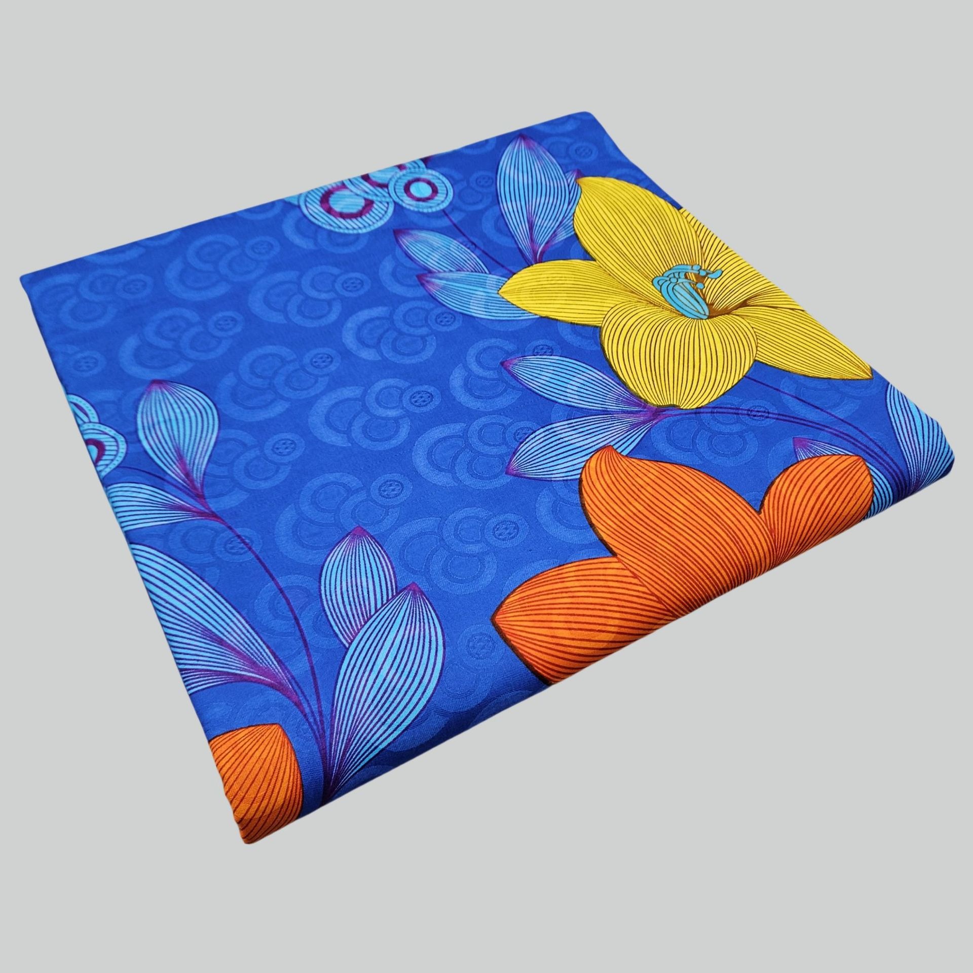 Floral Printed on Purple Blue  - đánh giá và giá Sewing Jackets