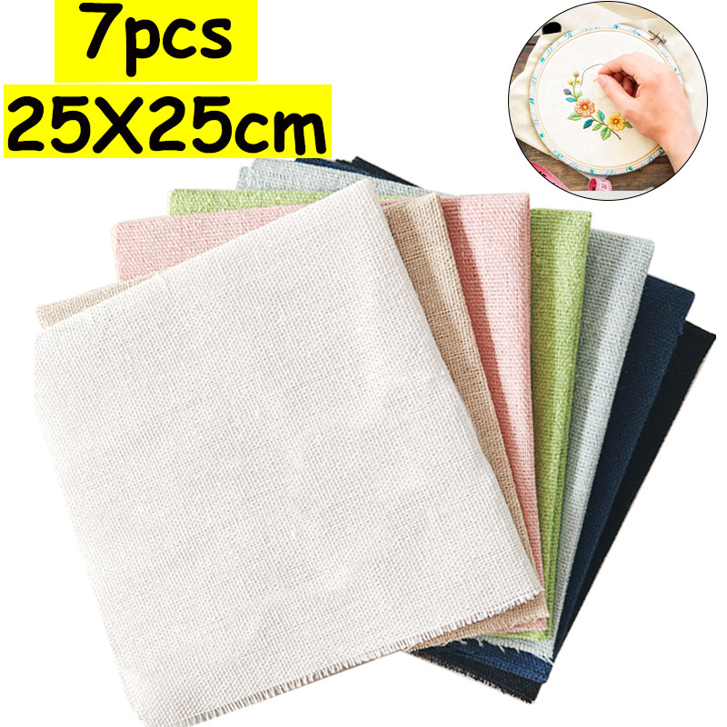 7-Piece Set of 25* 25cm Linen  - đánh giá và giá Is Sewing Textile Art