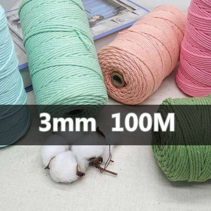 3mm 100M Macrame Cord Rope Cot - đánh giá và giá Sewing Thread In Textile