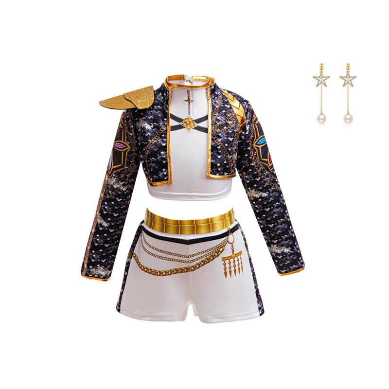 Girls Hip‑Hop 3D Print Gold Tr - đánh giá và giá Sewing Jackets